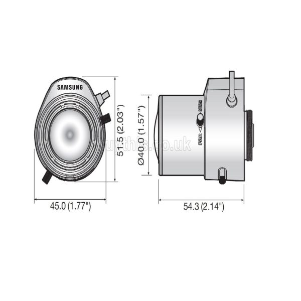 Samsung Hanwha Wisenet SLA-M2890DN 3MP Megapixel Lens 1/2.8" CS-mount Auto Iris Megapixel Lens