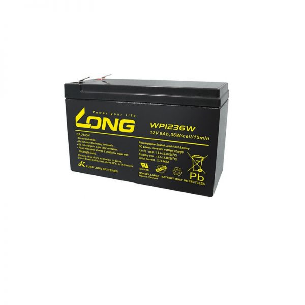 Long WP1236W, 12V 9AH, Rechargeable Sealed Lead Acid Battery