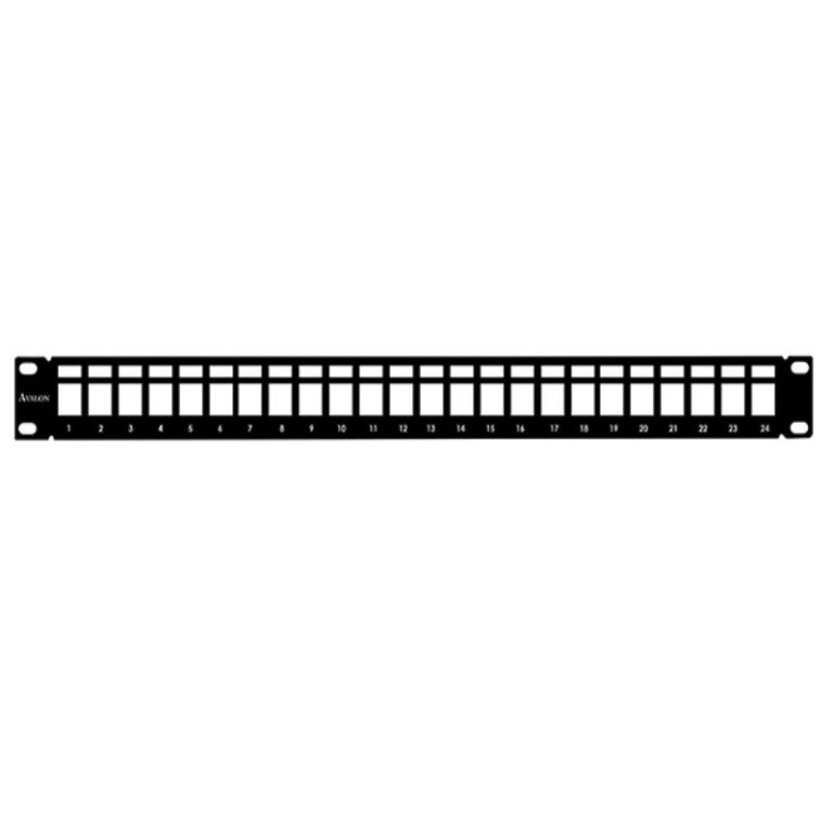 Avalon - Cat 6 24 Port Blank Patch Panel - ANC6UPP-24-BL - Security ...